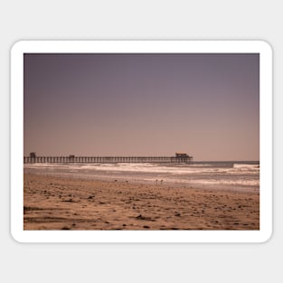 Oceanside California Pier Photo from Beach V2 Sticker